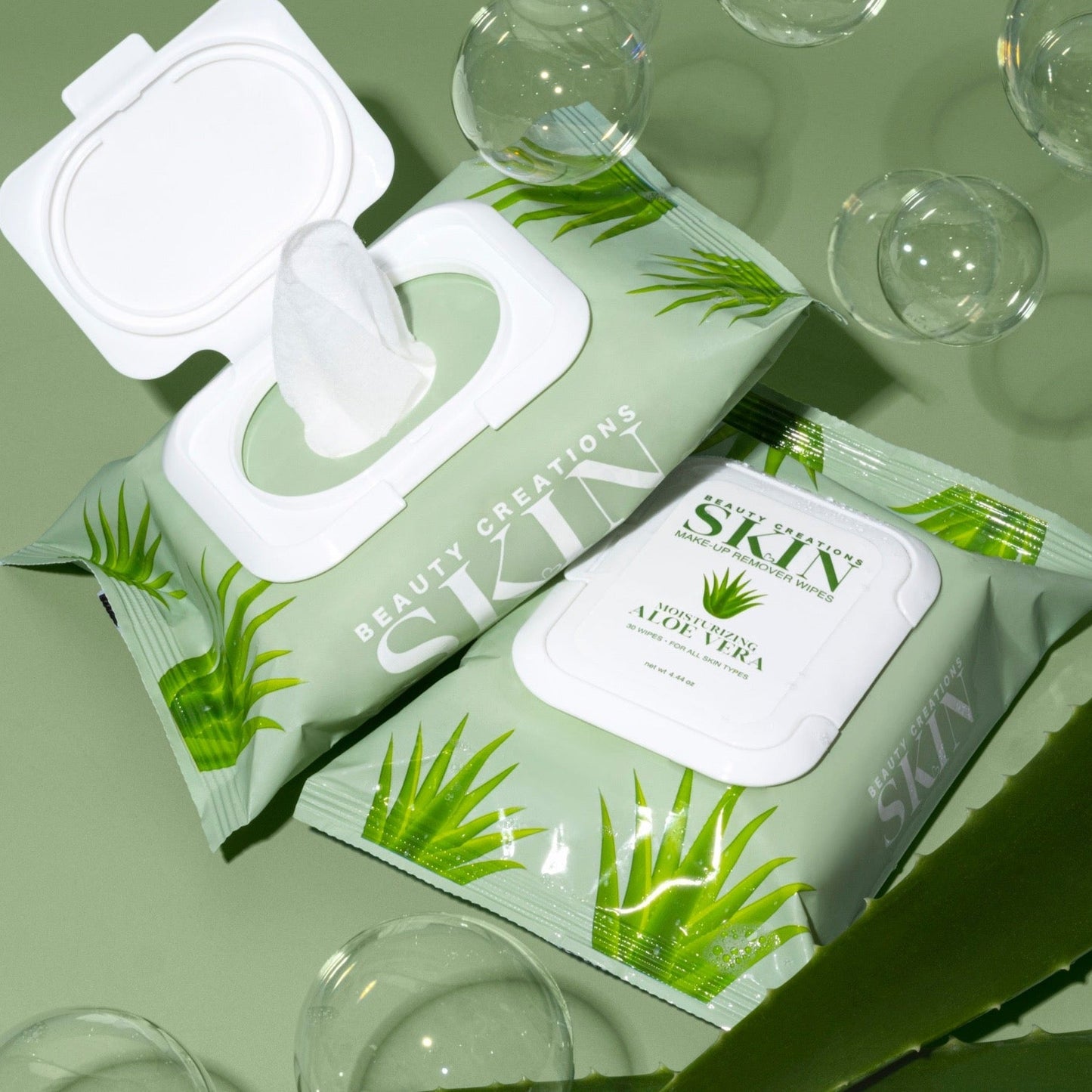 BEAUTY CREATIONS - TOALLITAS REMOVEDORAS DE MAQUILLAJE ALOE VERA