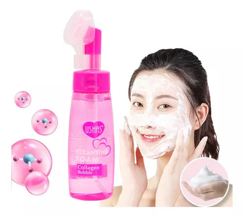 USHAS - LIMPIADOR FACIAL DE COLAGENO CON CEPILLO
