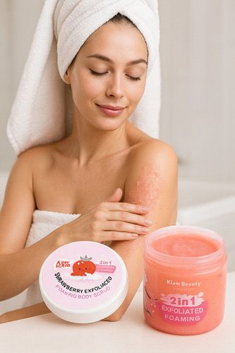 Kiss Beauty- Exfoliante 2en1 Foming Body Scrub STRAWBERRY