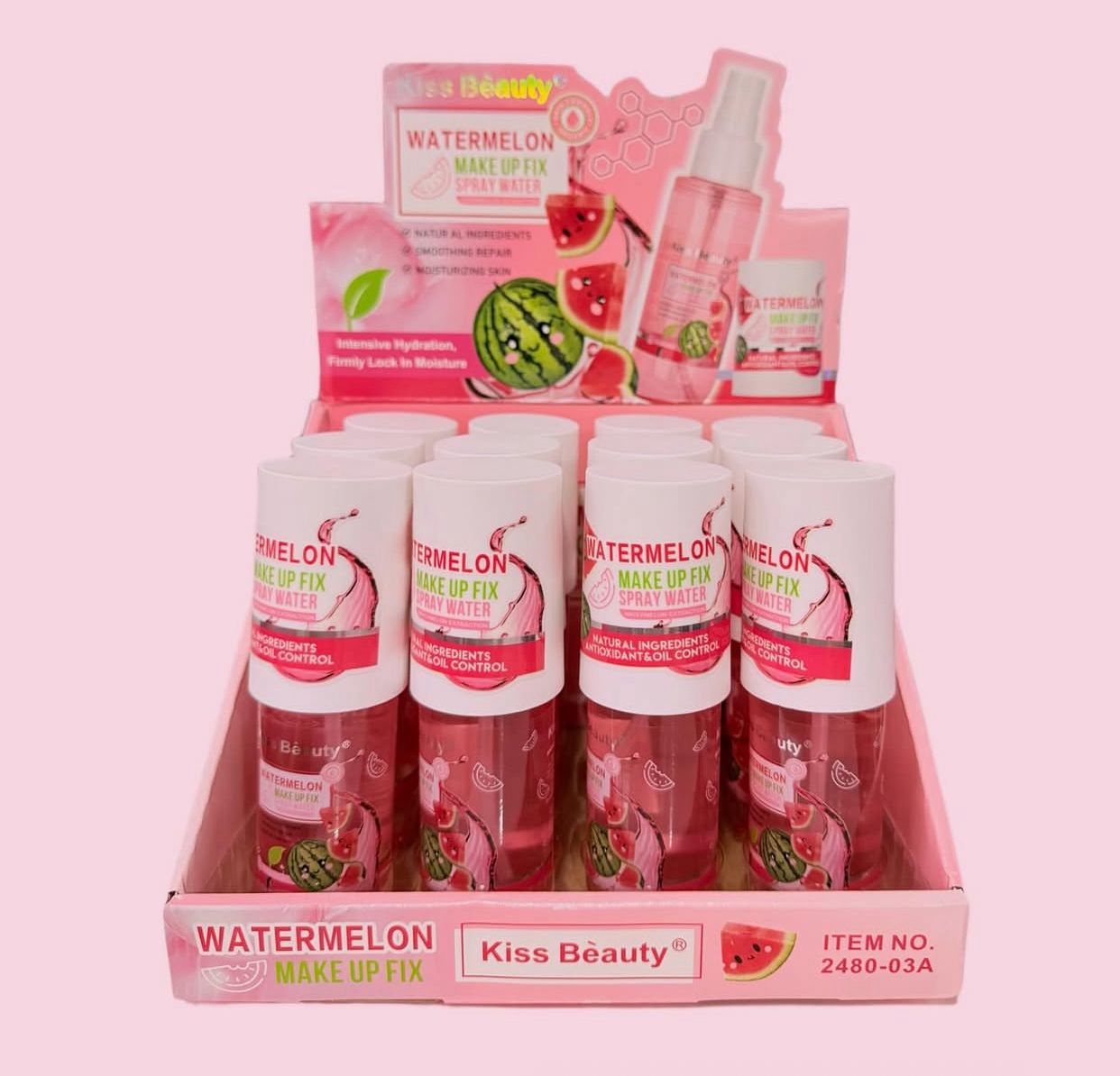 Watermelon Make Up Fix Spray Water Kiss Beauty Fijador de Maquillaje.