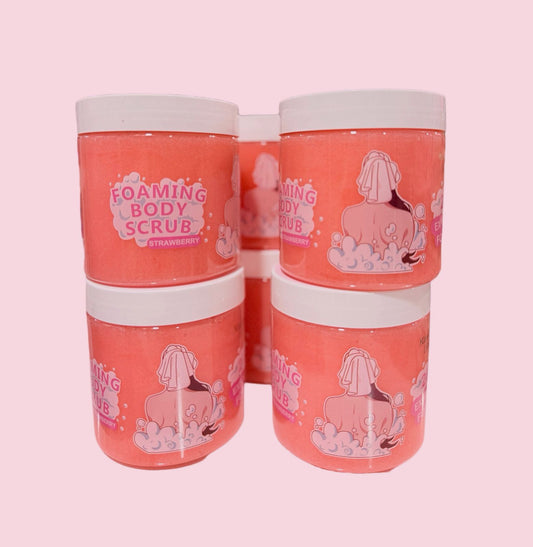 Kiss Beauty- Exfoliante 2en1 Foming Body Scrub STRAWBERRY